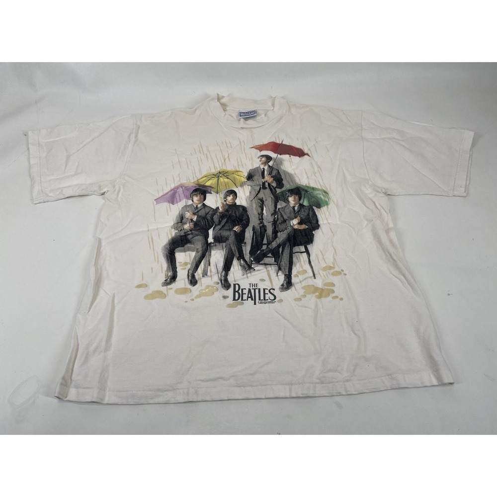 The Beatles Umbrellas Single Stitch XL T Shirt Gel All Sport Max Weight Vintage